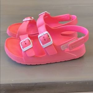 Hot pink rubber sandals